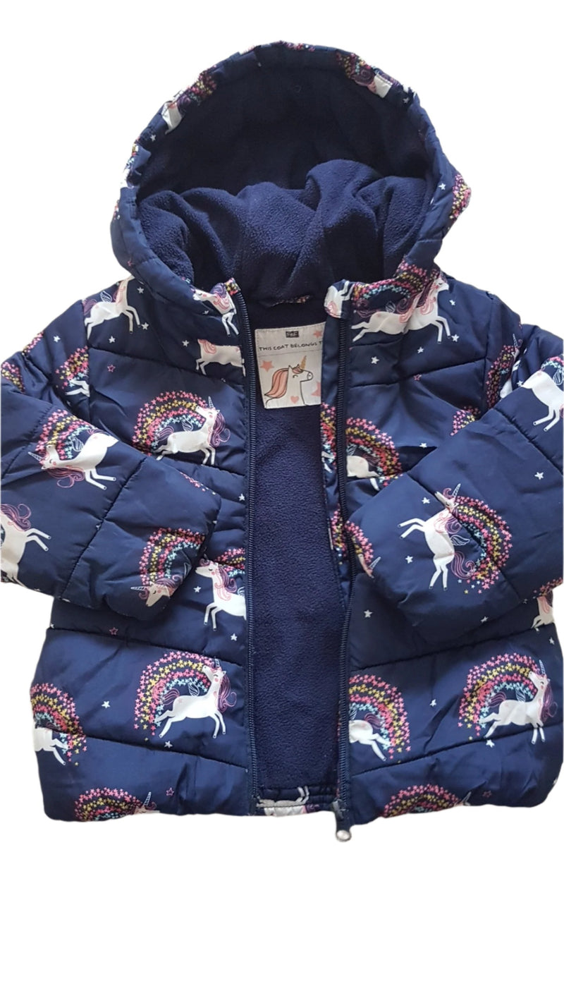 F&F  UNICORN MINTÁS KÍSLÁNY  KABÁT 98