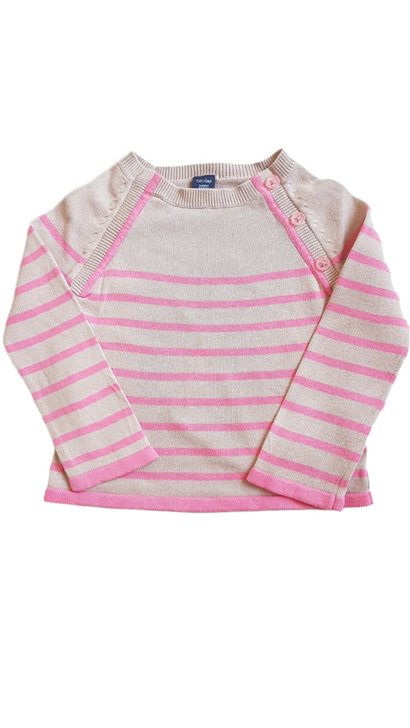 BABY GAP CSÍKOS KISLÁNY PULÓVER   80