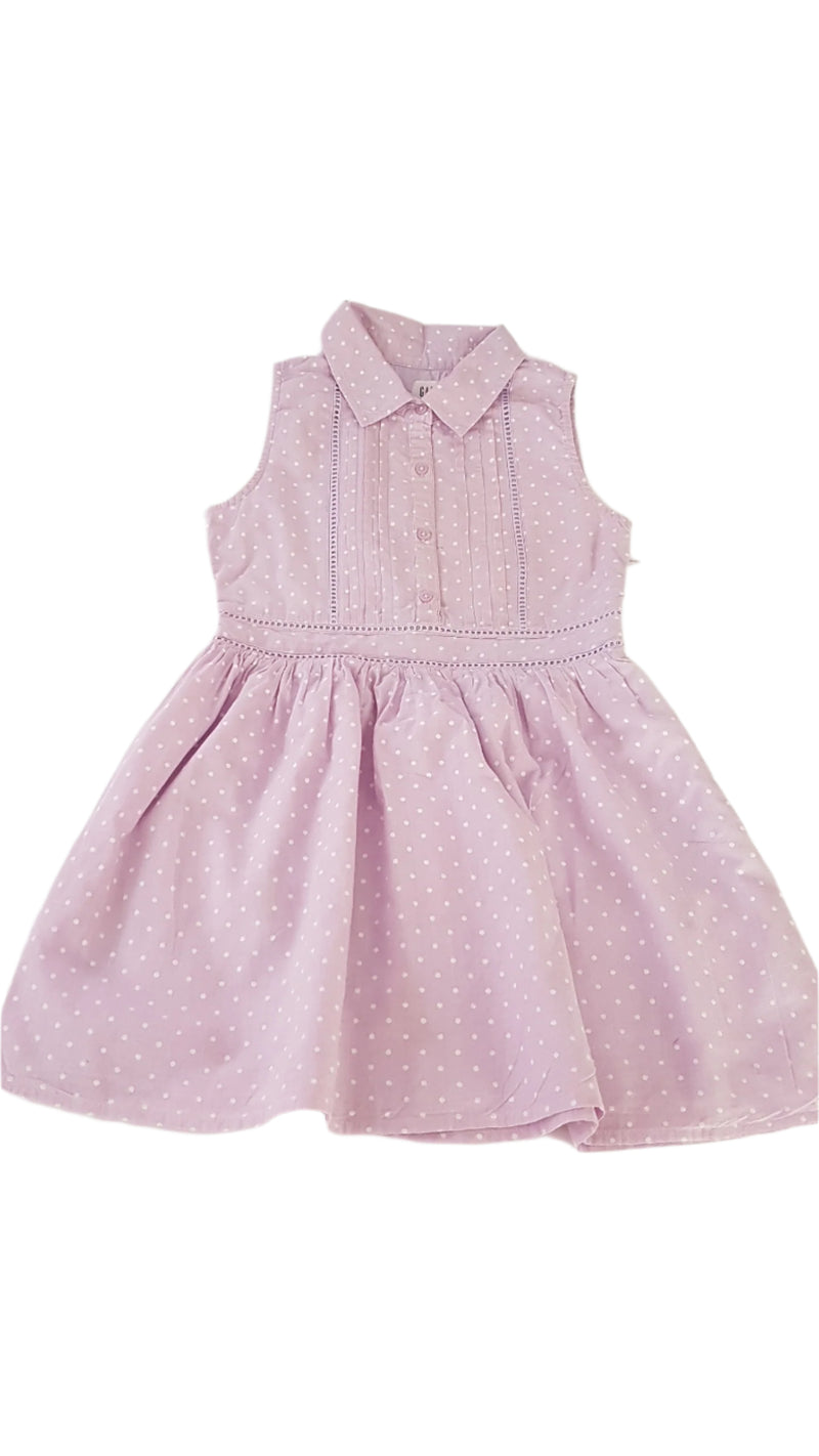 GAP KIDS LILA SZÍNŰ, PÖTTYÖS KISLÁNY RUHA  116-122