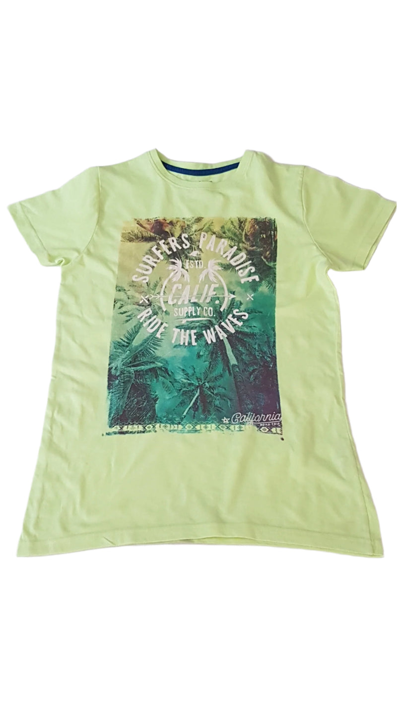 PRIMARK NEON SÁRGA KISFIÚ PÓLÓ 152