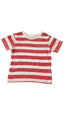 ÚJ PRIMARK PIROS-FEHÉR CSÍKOS KISFIÚ PÓLÓ 80