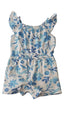 ÚJ BASIC KÉK VIRÁGOS KISLÁNY PLAYSUIT 68