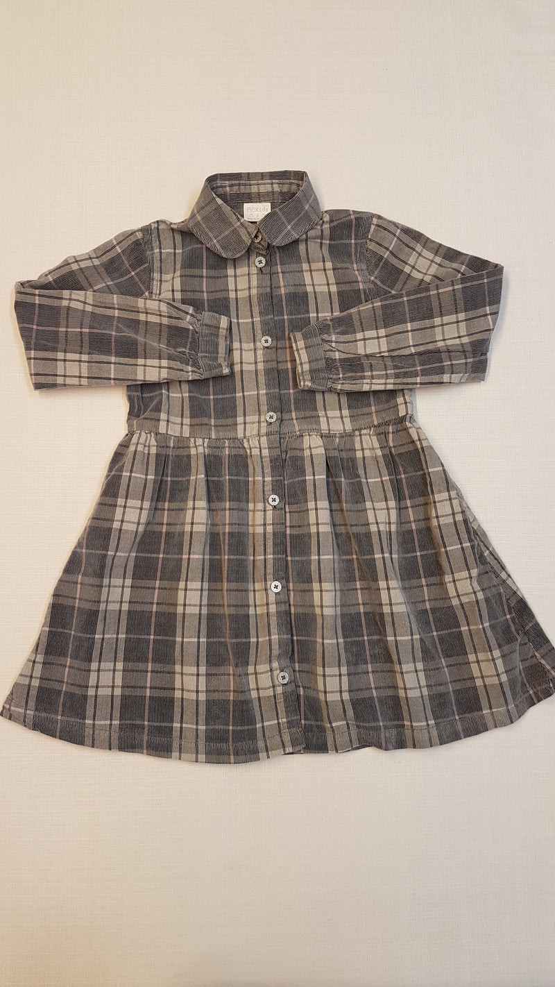 F&F KIDS KORDBÁRSONY, DIVATOS KISLÁNY RUHÁCSKA, EZÜST GOMBOKKAL DÍSZÍTVE