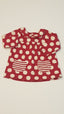 M&S NAGY PÖTTYÖS,KÉTOLDALT ZSEBES KISLÁNY TUNIKA 62