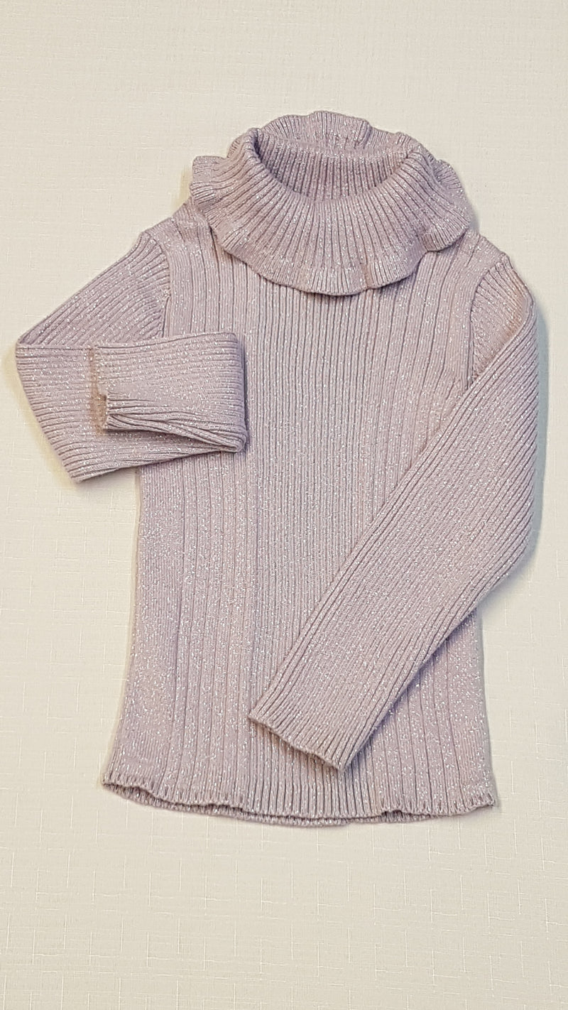 F&F KIDS CSILLOGÓS EZÜSTSZÁLAS,CSAJOS KISLÁNY PULÓVER 92