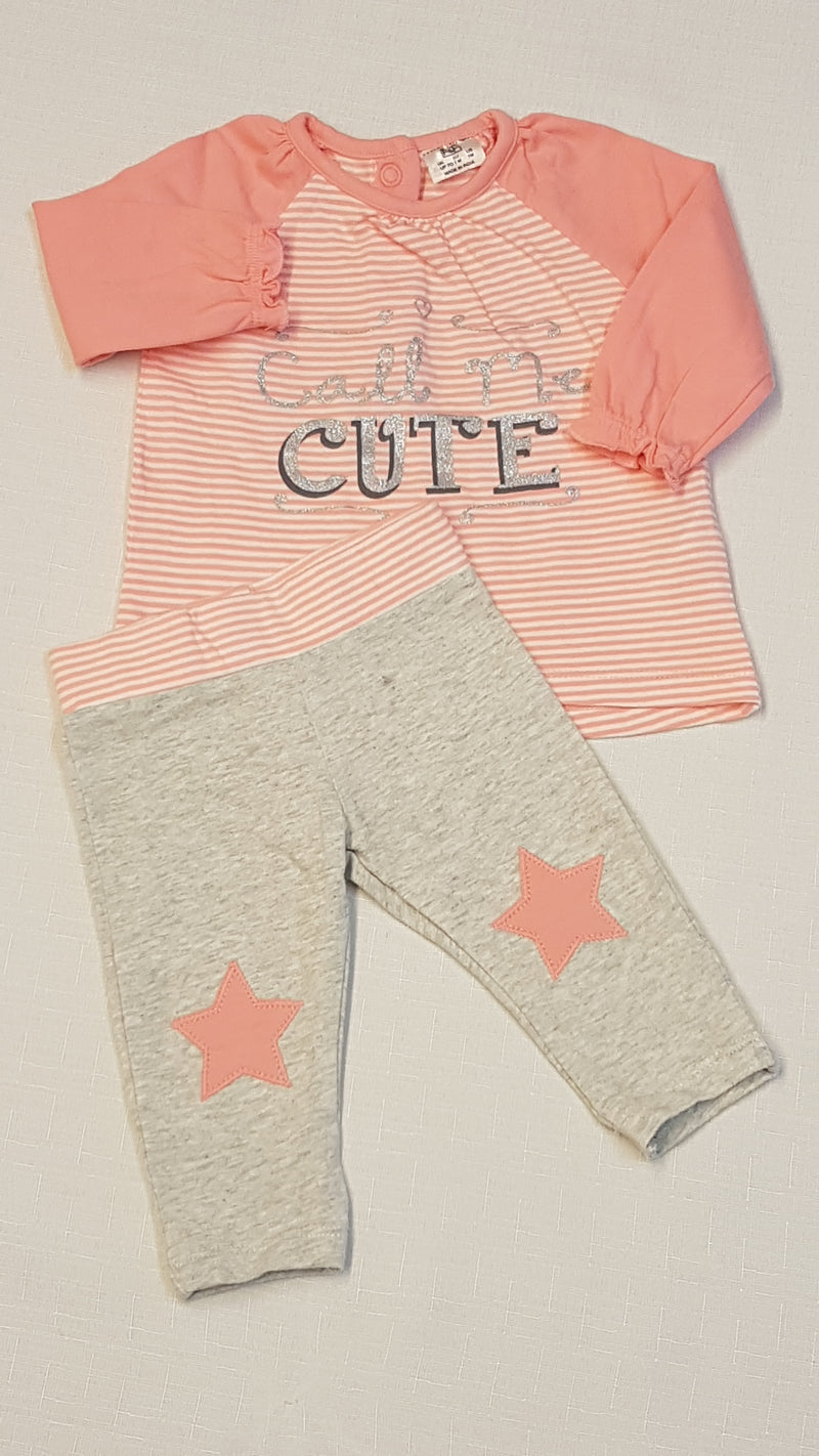 F&F CALL ME CUTE FELIRATÚ ARANYOS KISLÁNY SZETT 56