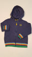 GEORGE UNISEX SZÍNES MANDZSETTÁS,KAPUCNIS SPORT PULÓVER 98-104