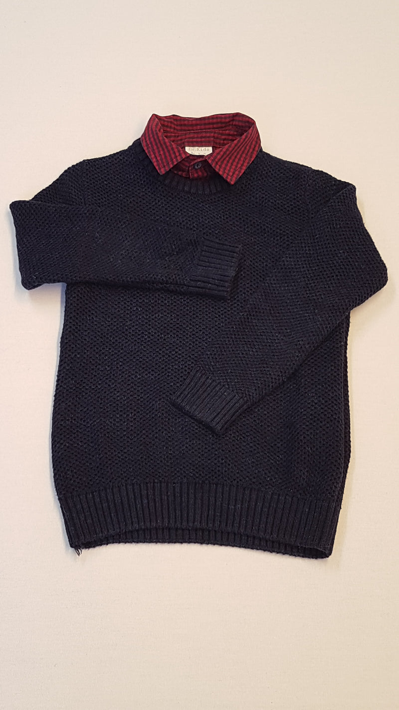 F&F KIDS ELEGÁNS KISFIÚ PULÓVER 110