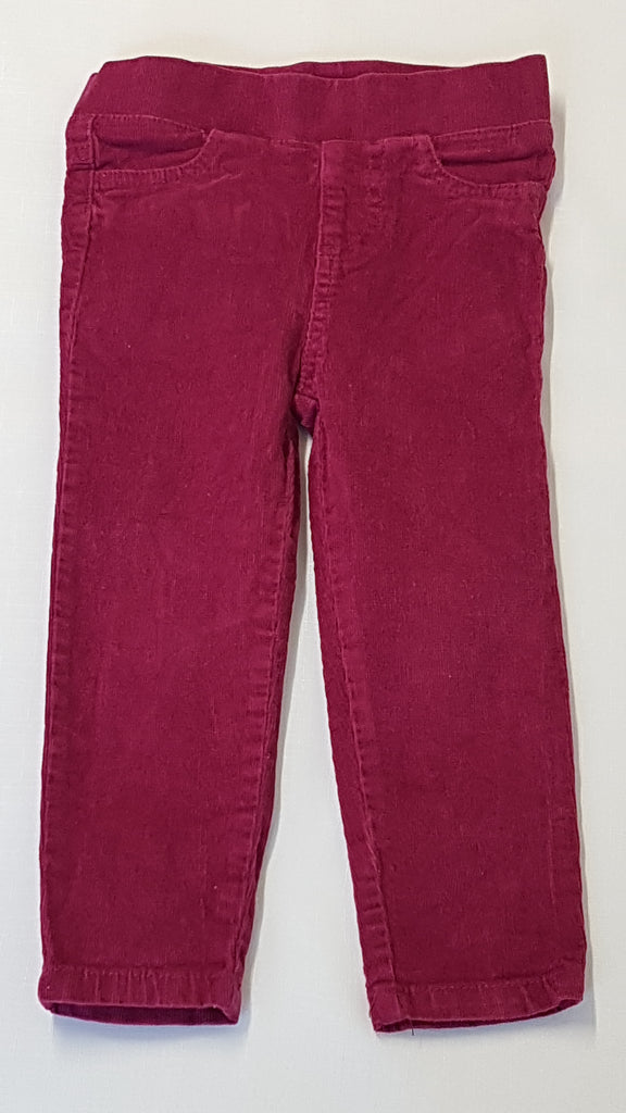 F&F KIDS BORDÓ MIKRÓBÁRSONY KISLÁNY JEGGING 92