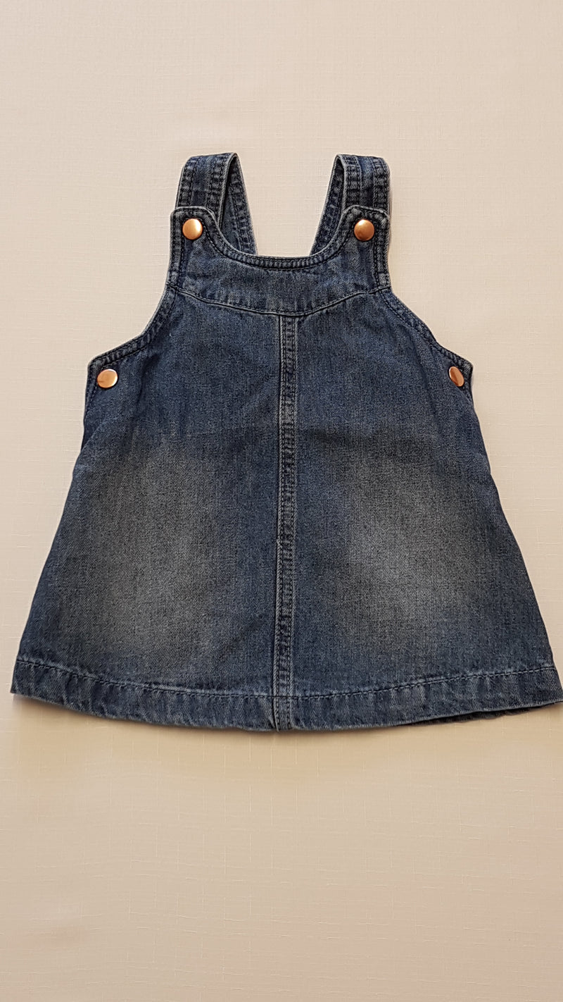 F&F KIDS CSINI,KANTÁROS KISLÁNY FARMER RUHA 74