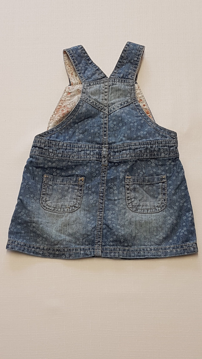 F&F KIDS KOPTATOTT,APRÓMINTÁS,KANTÁROS KISLÁNY FARMER RUHA 74