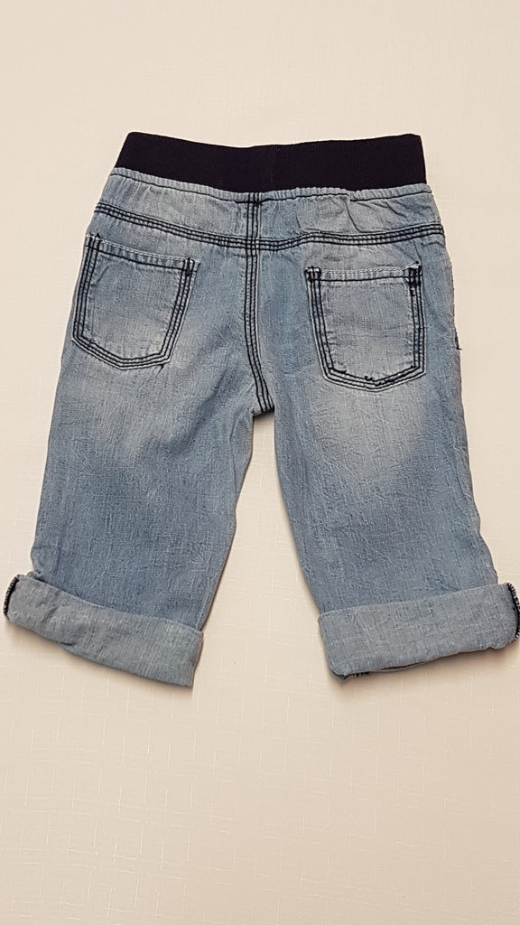 F&F KIDS KOPTATOTT,KISFIÚ 3/4 FARMER RÖVIDNADRÁG,GUMIS DERÉKRÉSSZEL 80