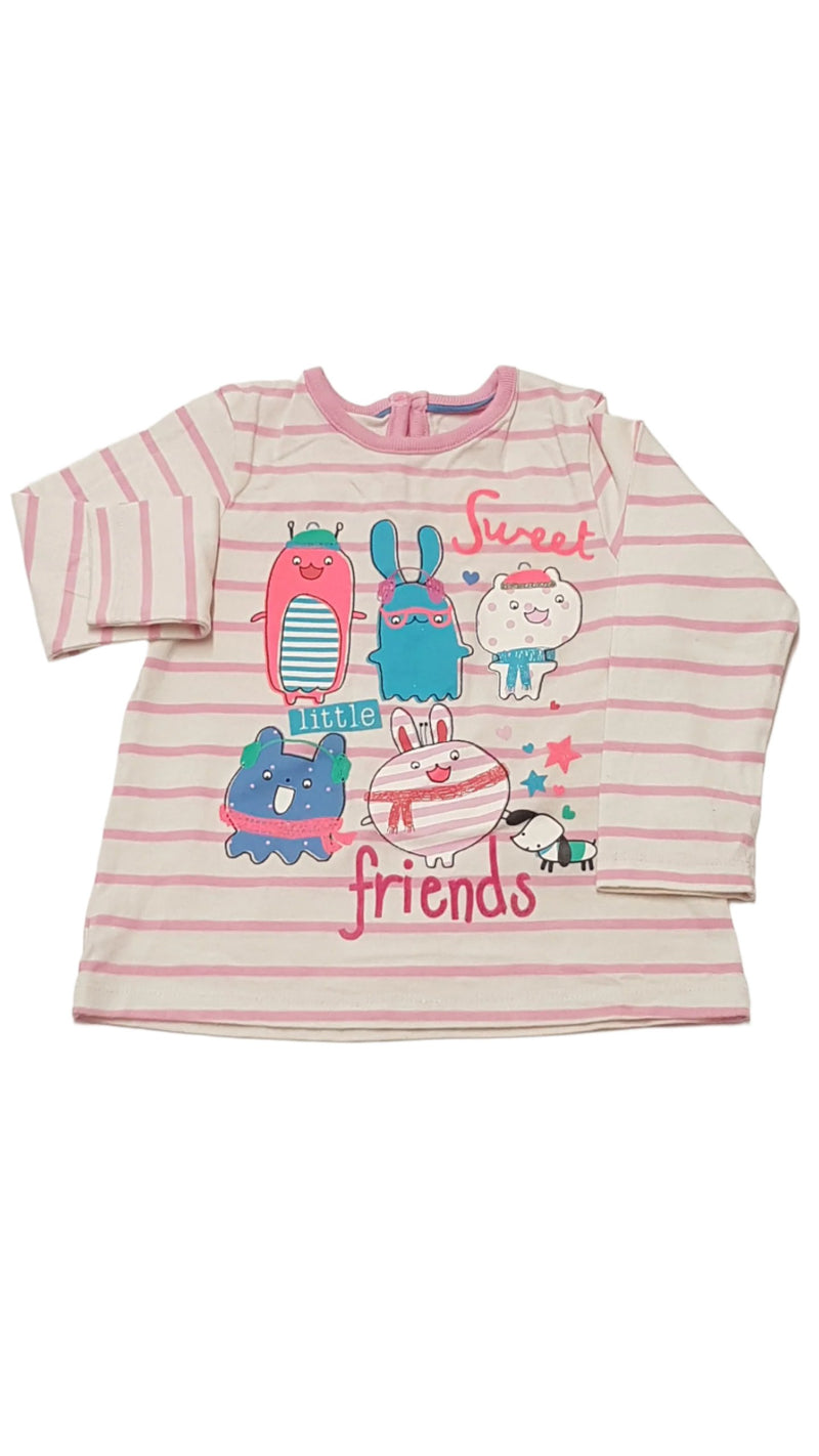 M&S KIDS VIDÁM FIGURÁS,CSÍKOS KISLÁNY FELSŐ 92
