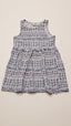 H&M KÉK-FEHÉR APRÓMINTÁS,KISLÁNY PAMUT RUHA 92