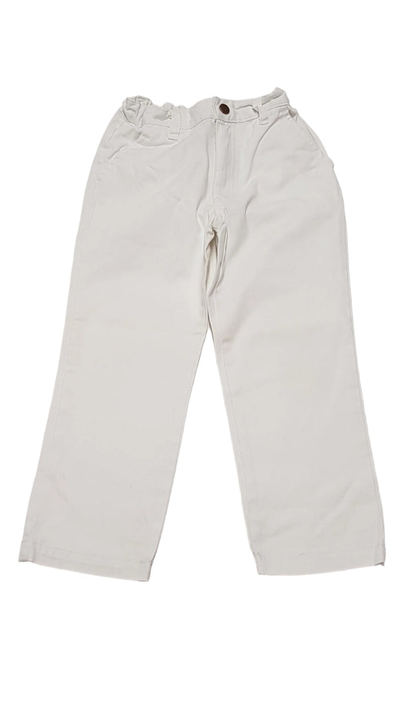 ALL NAVY FEHÉR SZÍNŰ KISFIÚ FARMERNADRÁG,ÁLLÍTHATÓ GUMIS DERÉKRÉSSZEL 110-116