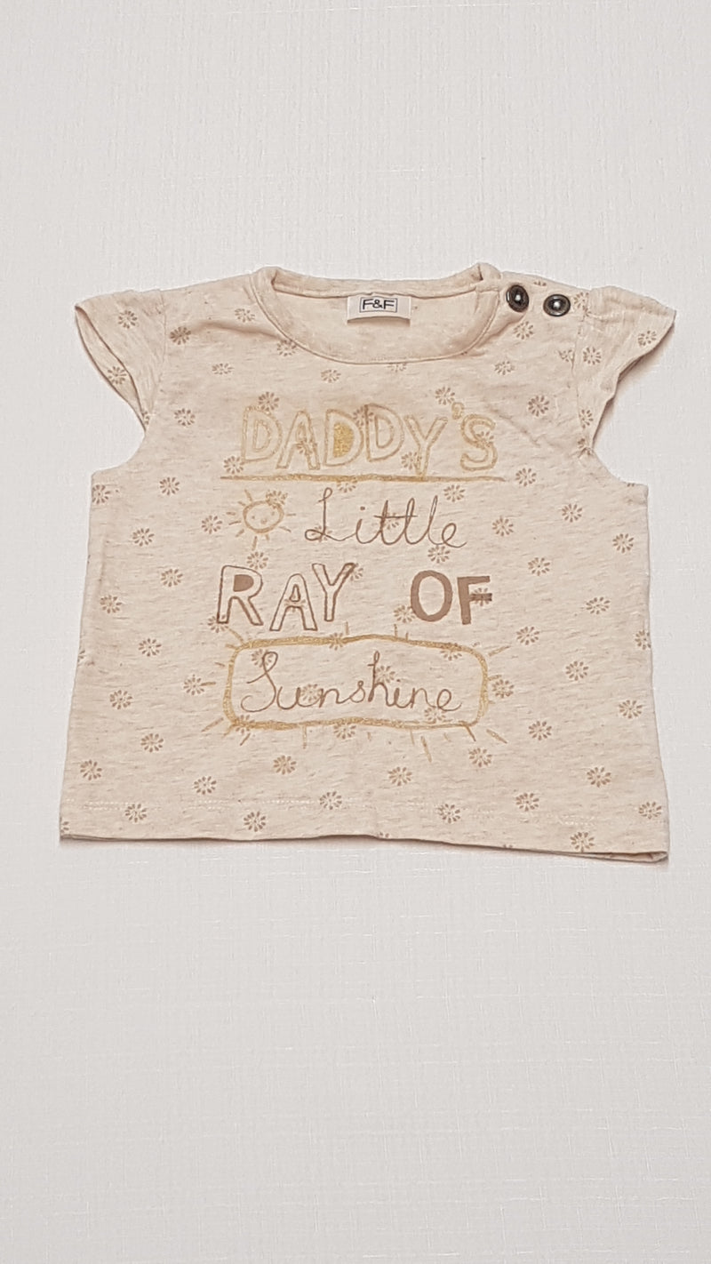 F&F KIDS ARANYOS FELIRATÚ KISLÁNY PÓLÓ 56-62