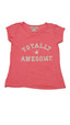 H&M FELIRATOS,PINK SZÍNŰ KISLÁNY PÓLÓ 134-140