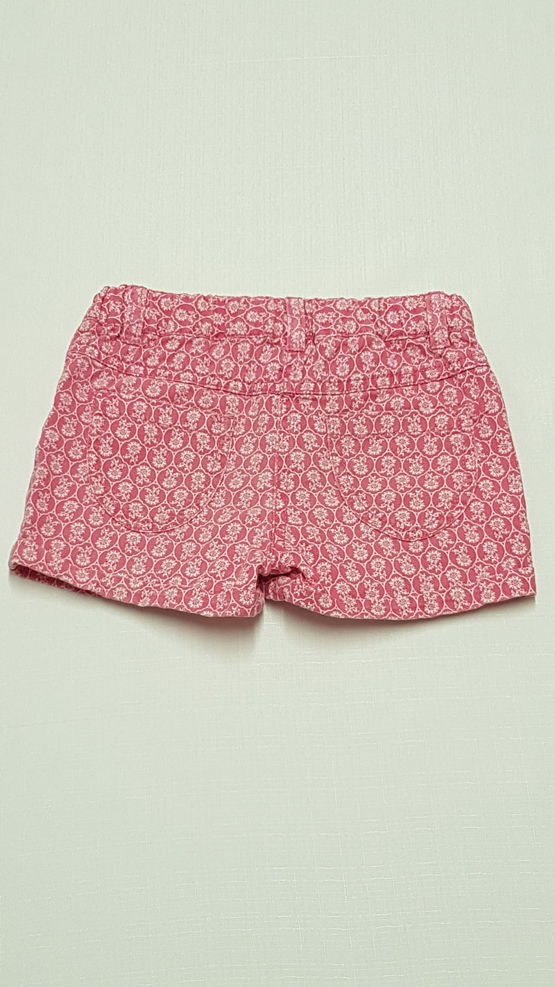 F&F KIDS APRÓ VIRÁGMINTÁS,KISLÁNY RÖVIDNADRÁG,ÁLLÍTHATÓ GUMIS DERÉKRÉSSZEL 110