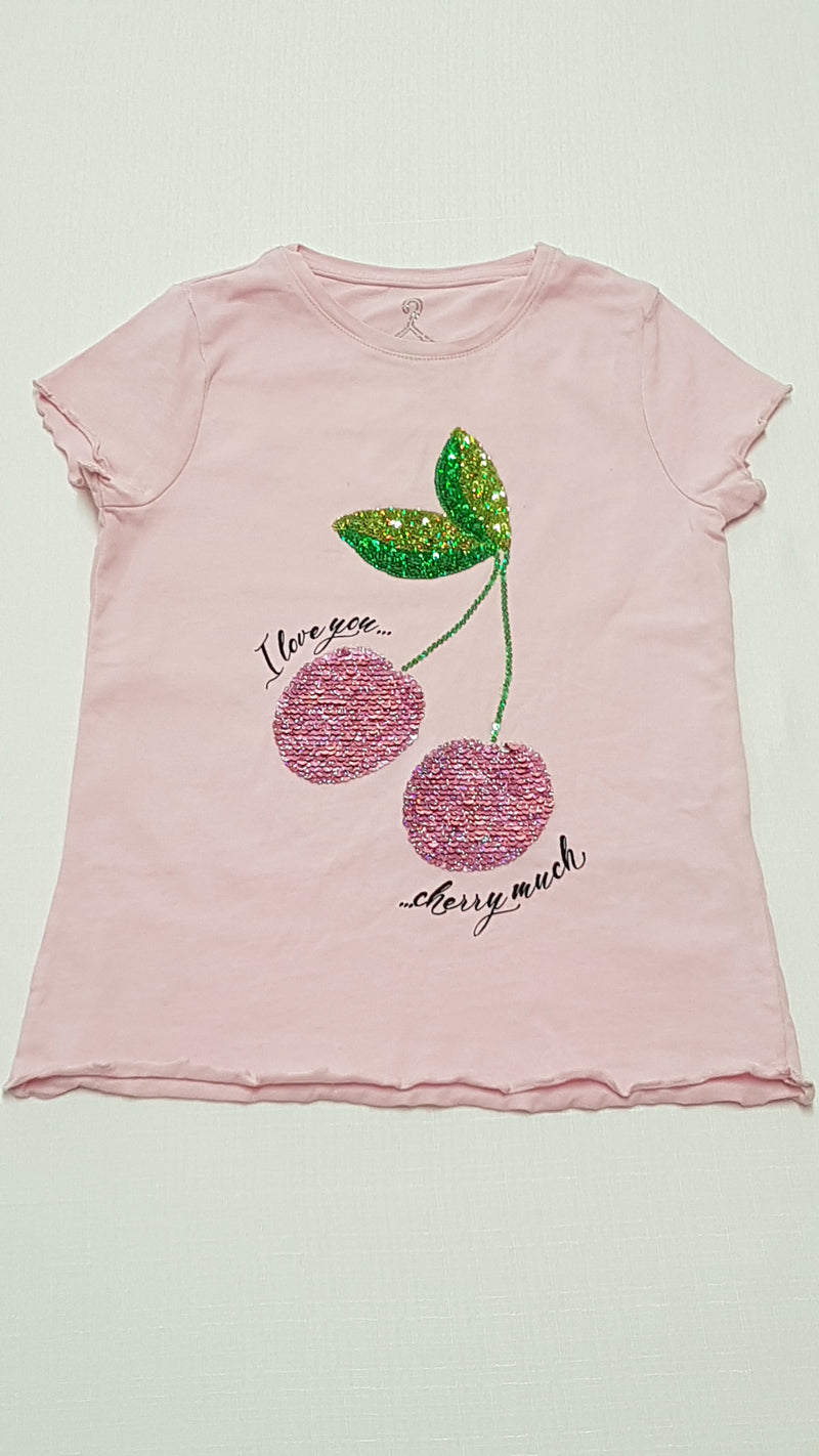 F&F KIDS FLITTERES, SIMIS, CSERESZNYÉS KISLÁNY PÓLÓ 116