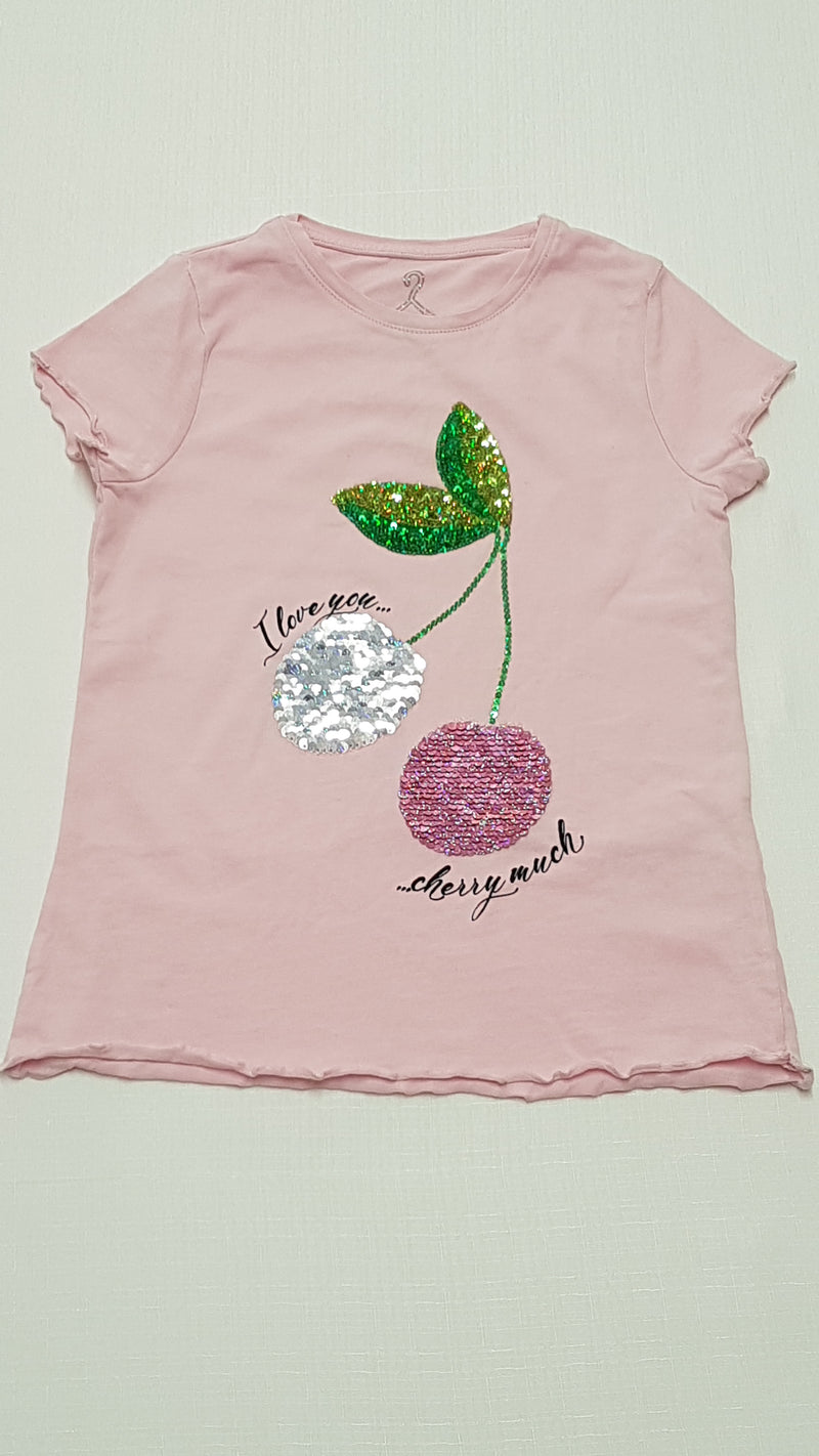 F&F KIDS FLITTERES, SIMIS, CSERESZNYÉS KISLÁNY PÓLÓ 116