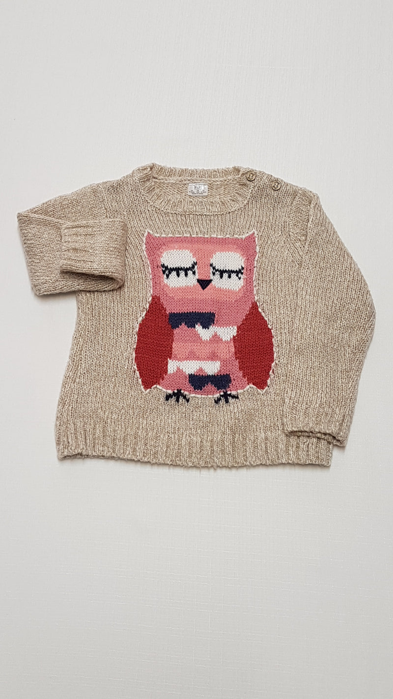 F&F KIDS BAGLYOS,KÖTÖTT KISLÁNY PULÓVER 86