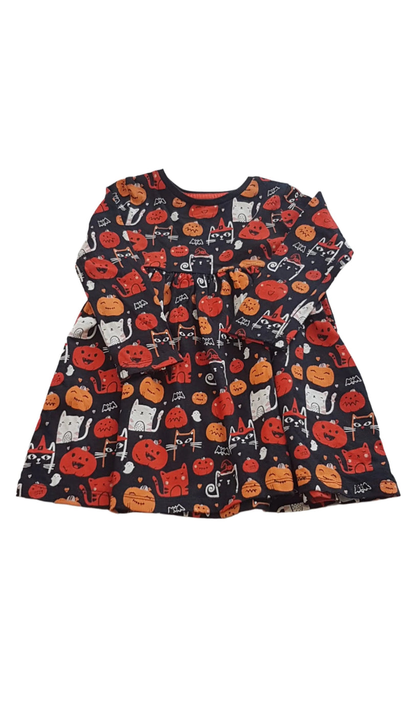 F&F KIDS PAMUT,HALLOWEEN MINTÁS KISLÁNYRUHA 86