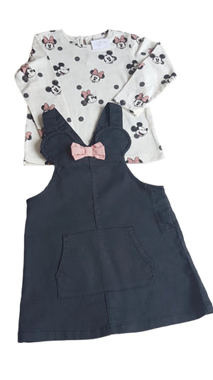CÍMKÉS H&M MINNIE MOUSE  KISLÁNYRUHA SZETT