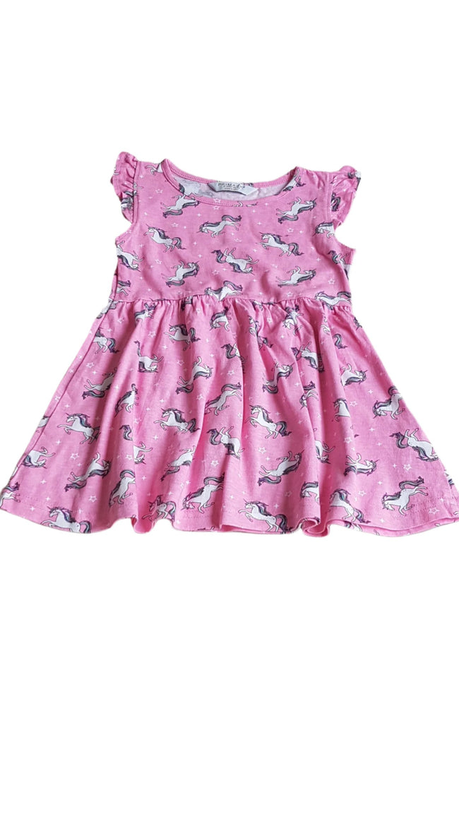 ÚJ PRIMARK UNICORN MINTÁS KISLÁNYRUHA Hover Image