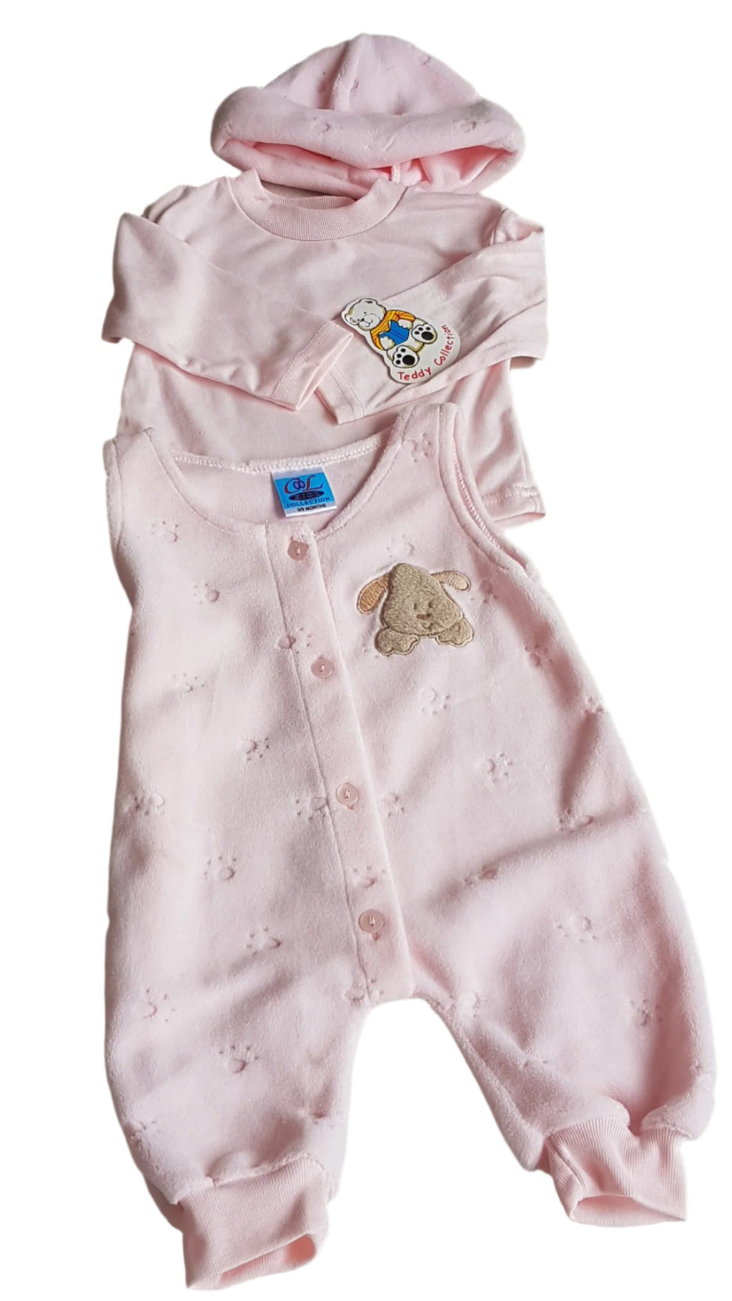 CÍMKÉS TEDDY COLLECTION KISFIÚ SZETT
