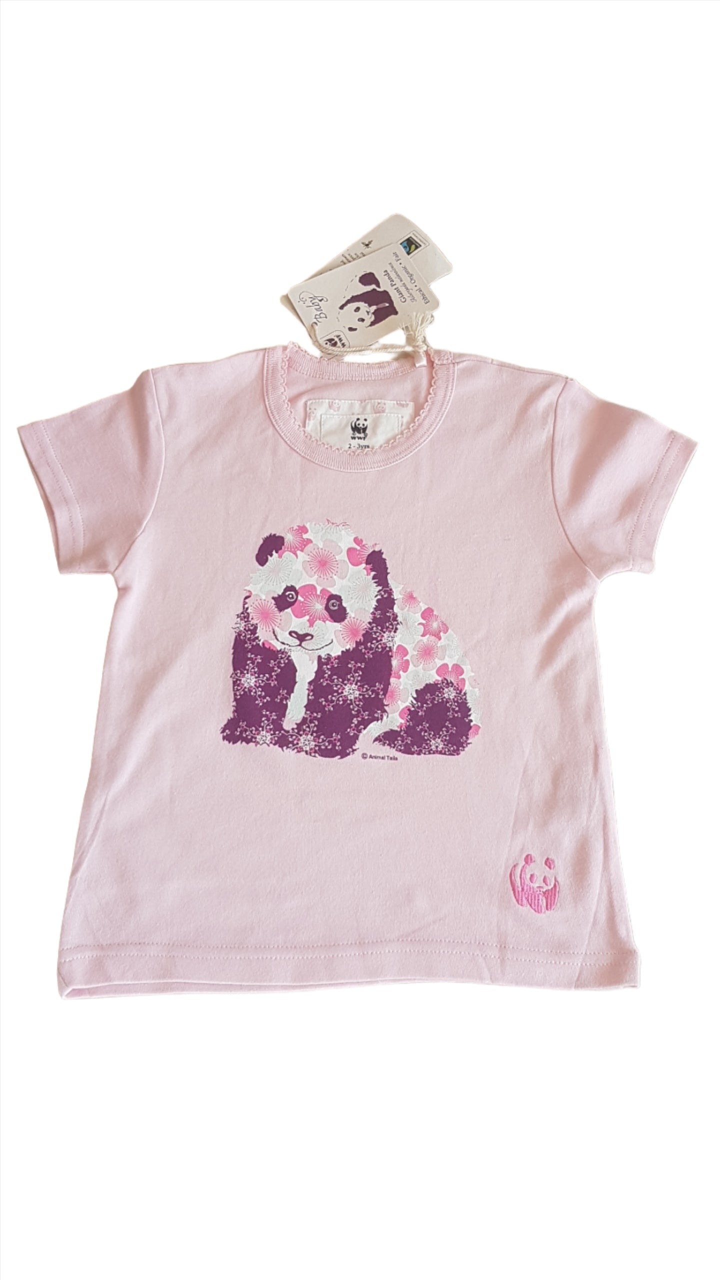 CÍMKÉS WWF DESIGNER  KISLÁNY ORGANIKUS PAMUT PÓLÓ