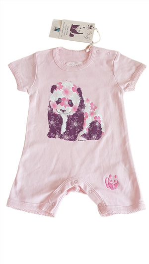 CÍMKÉS WWF DESIGNER KISLÁNY ORGANIKUS PAMUT PLAYSUIT