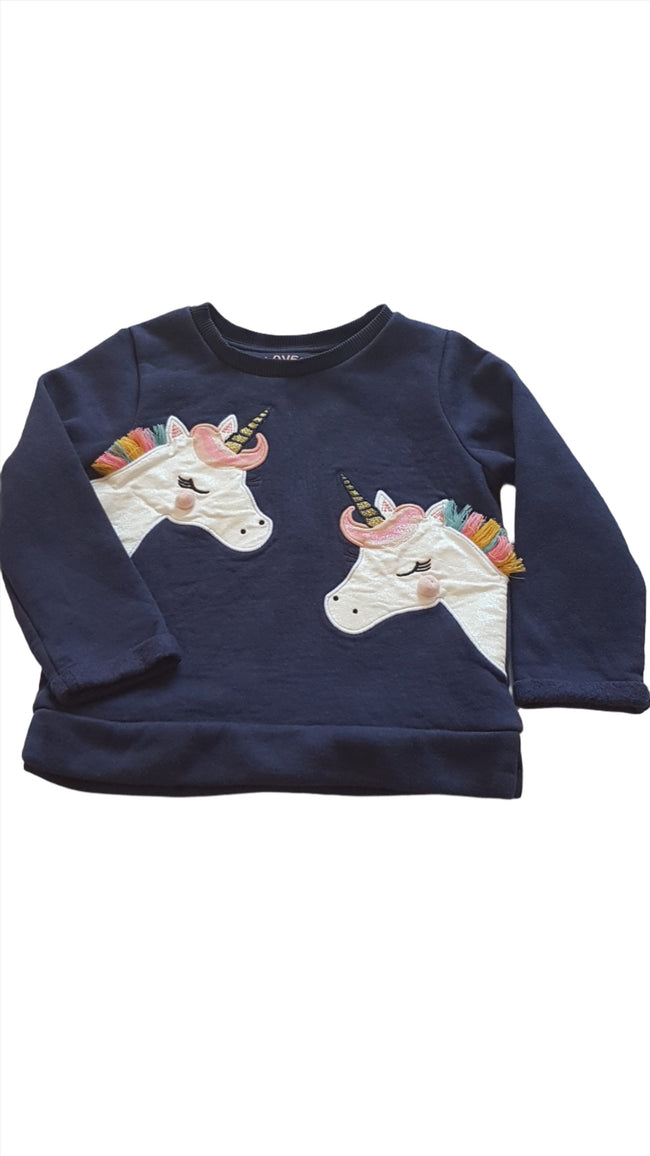F&F KISLÁNY UNICORN MINTÁS  PULÓVER Hover Image