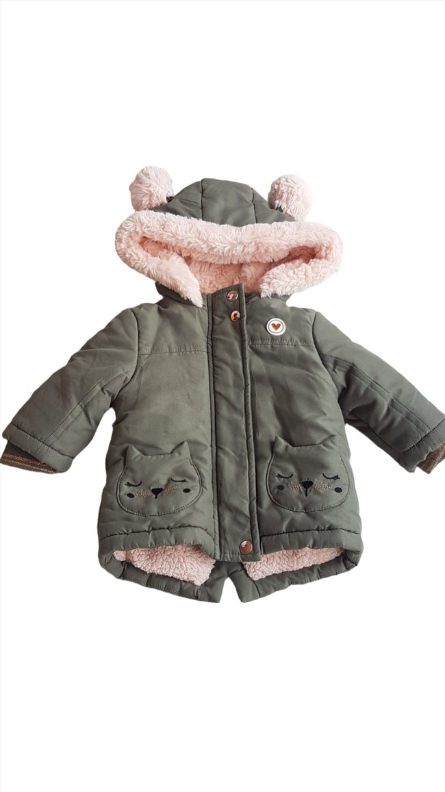 ÚJ F&F KIDS CICÁS KISLÁNY TÉLIKABÁT Hover Image