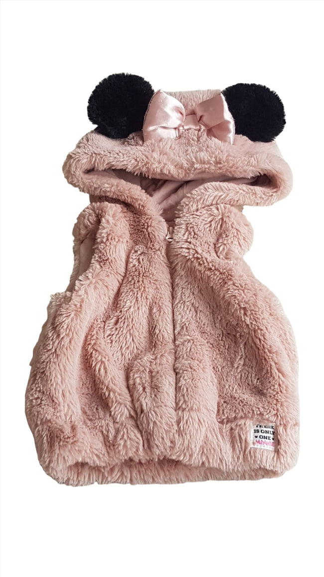 DISNEY BABY MINNIE MOUSE KISLÁNY SZŐRME MELLÉNY 62 Hover Image