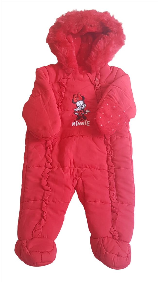 ÚJ GEORGE DISNEY MINNIE MOUSE KISLÁNY TÉLI OVERÁL 56-62 Hover Image