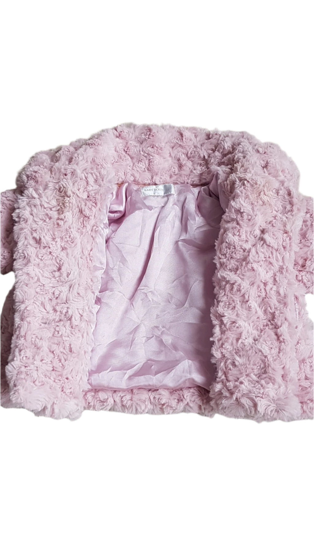 ÚJ BABY BOUTIQUE DESIGNER WELLSOFT KISLÁNY SZŐRME KABÁT 62