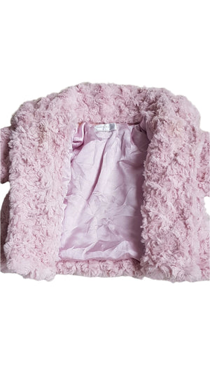 ÚJ BABY BOUTIQUE DESIGNER WELLSOFT KISLÁNY SZŐRME KABÁT 62