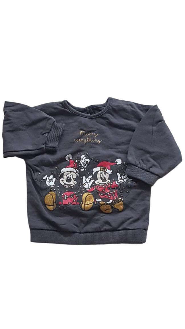 GEORGE DISNEY MICKEY MOUSE KARÁCSONYOS KISFIÚ PULÓVER  56-62 Hover Image