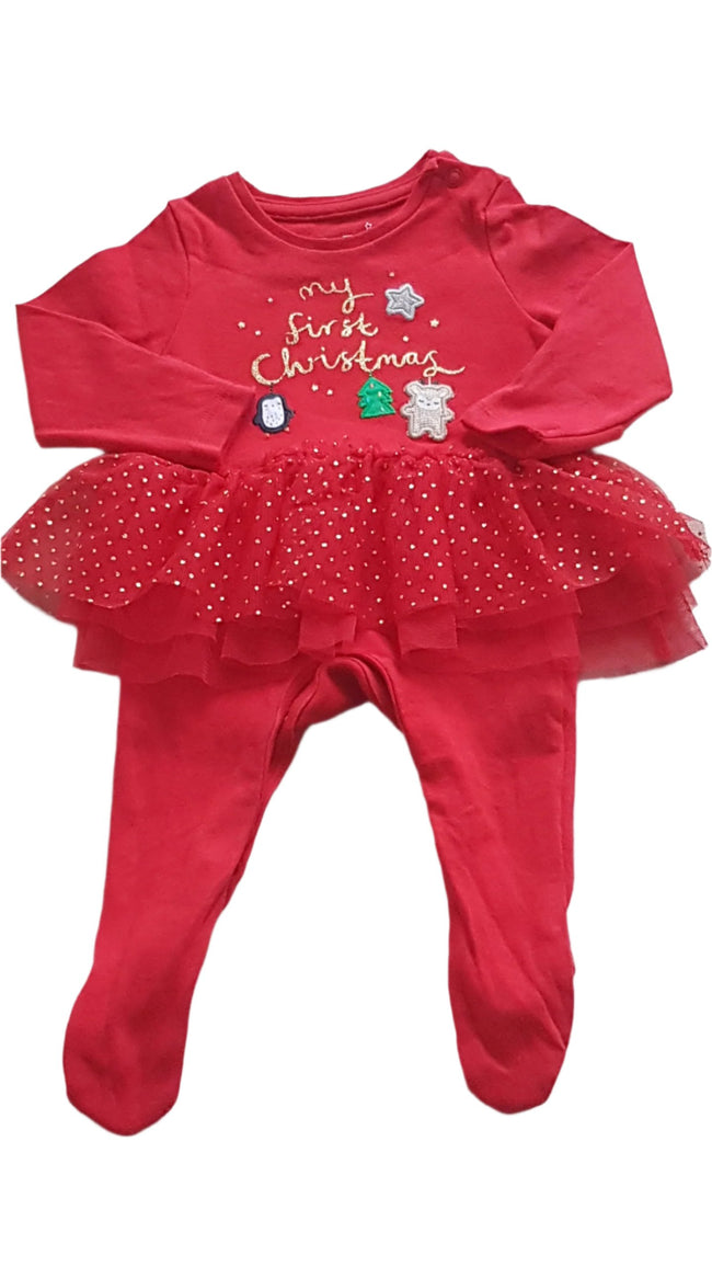 F&F  MY FIRST CHRISTMAS FELIRATÚ KISLÁNY RUGI 56 Hover Image
