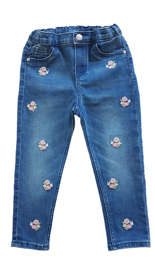 H&M KISLÁNY FARMER NADRÁG  ÁLLITHATÓ GUMIS DERÉKRÉSSZEL 98 Hover Image