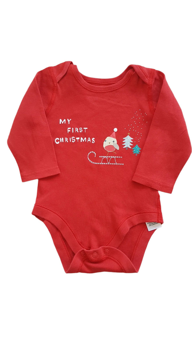 M&S MY FIRST CHRISTMAS FELIRATOS UNISEX SZETT 74 Main Image