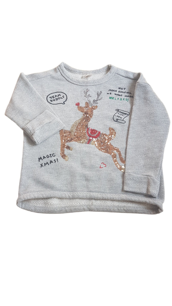 ZARA KARÁCSONYOS KISLÁNY PULÓVER 116 Hover Image