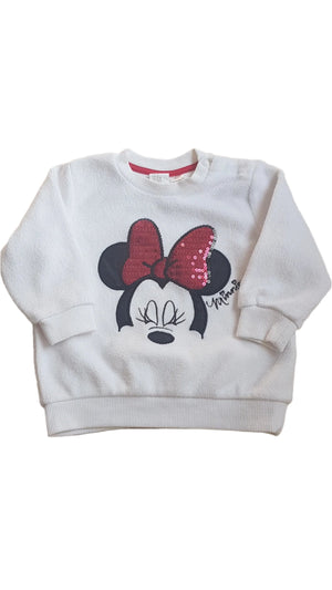 H&M DISNEY MINNIE MOUSE WELLSOFT KISLÁNY PULÓVER 74