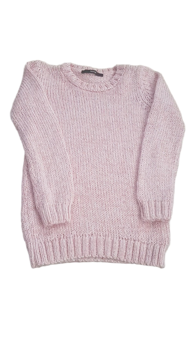 GEORGE EZÜSTSZÁLAS  CSILLOGÓS, KÖTÖTT KISLÁNY PULÓVER 116-122