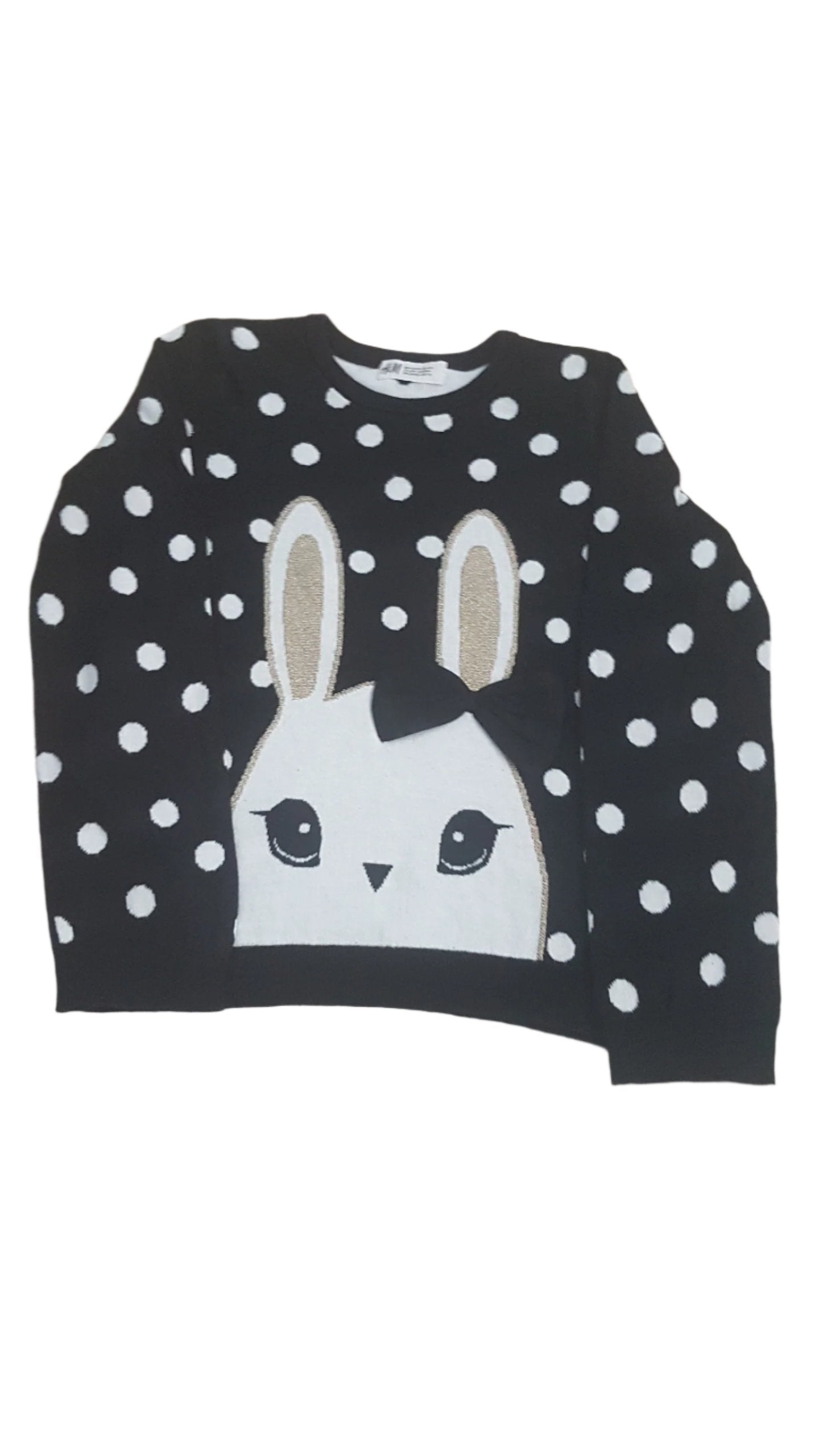 H&M NYUSZIKÁS KISLÁNY PULÓVER  122-128