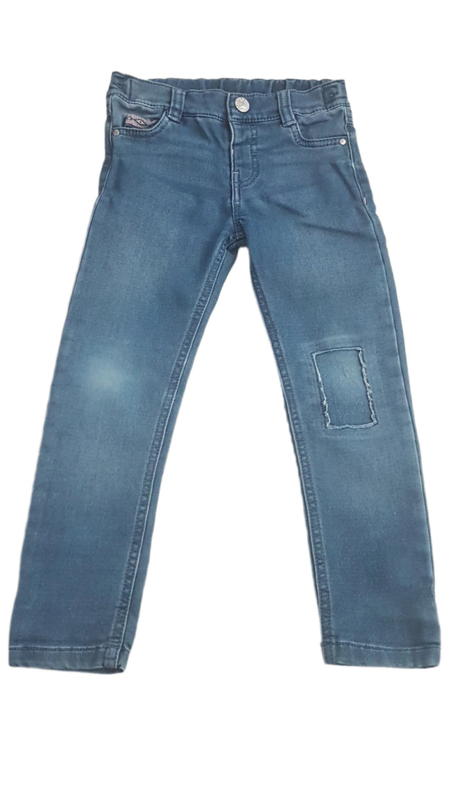 F&F KISLÁNY FARMERNADRÁG ÁLLITHATÓ GUMIS DERÉKRÉSSZEL  104 Hover Image