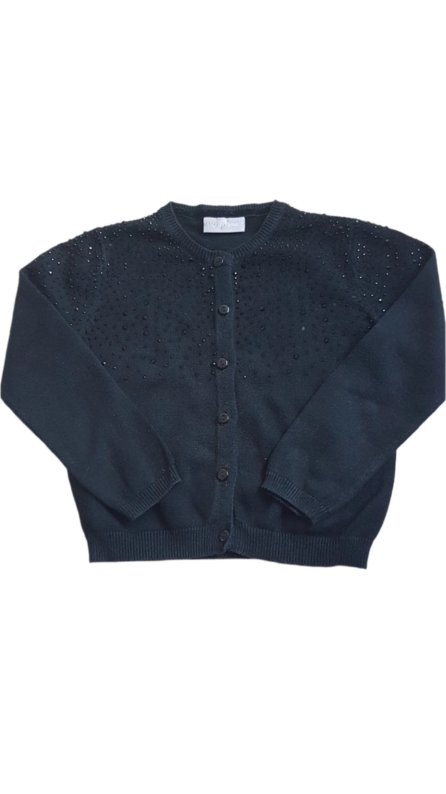 MATALAN FEKETE SZÍNŰ, ALKALMI  KISLÁNY KARDIGÁN 104-110 Hover Image