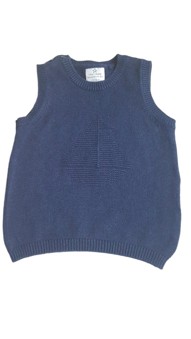 NEXT ELEGÁNS, HAJÓ MINTÁS KISFIÚ MELLÉNY 80-86 Hover Image