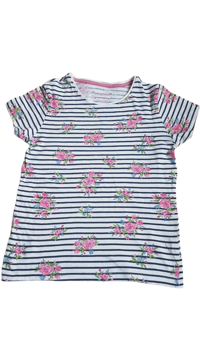 PRIMARK VIRÁG MINTÁS KISLÁNY PÓLÓ 134 Hover Image