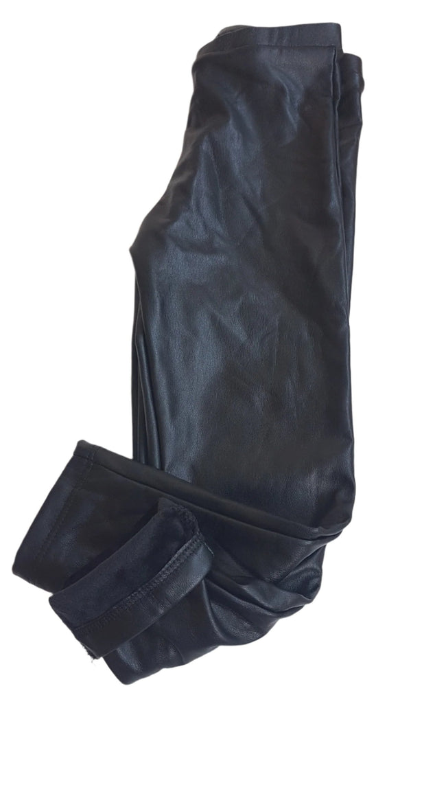 ÚJ ZARA  BŐRHATÁSÚ BÉLELT LEGGINGS   104 Main Image